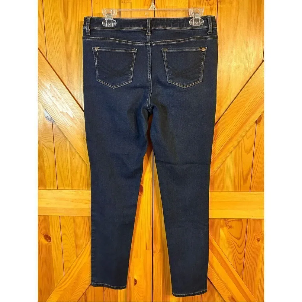 Simply Vera Vera Wang Women's Size 6 Blue Skinny Dark Wash Stretch Jeans (4589)